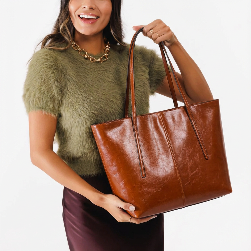 Timber - Real Leather Tote Bag