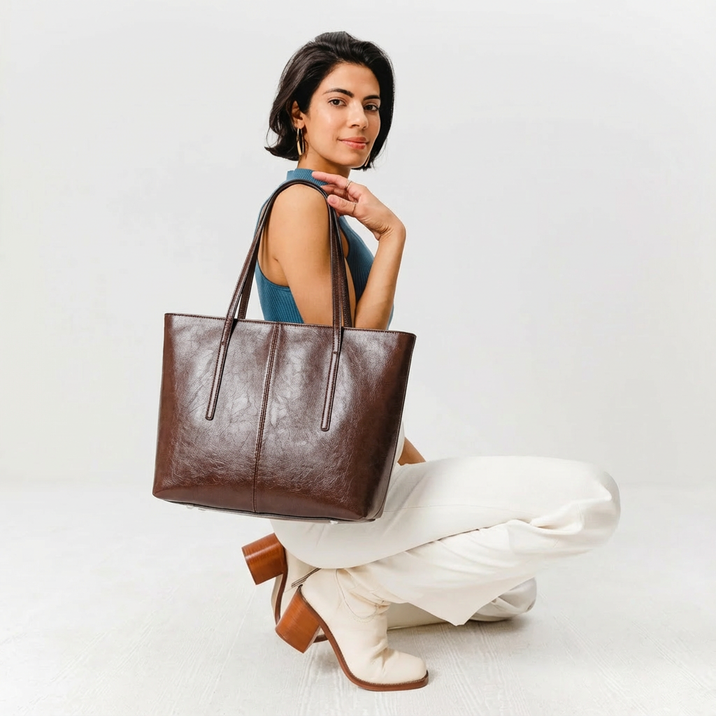 Timber - Real Leather Tote Bag