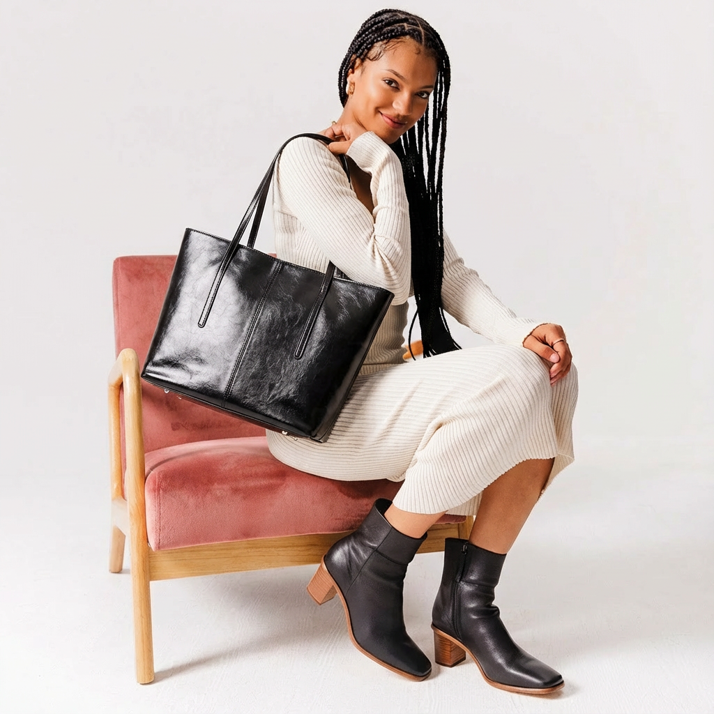 Timber - Real Leather Tote Bag